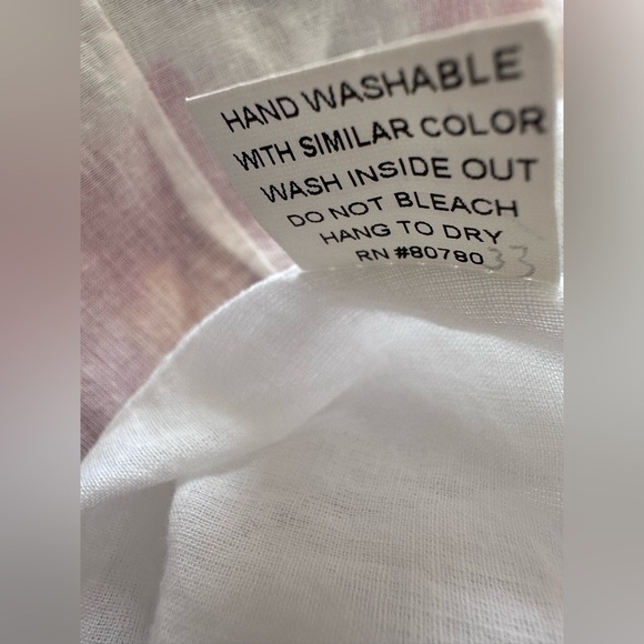 Sleeveless Cotton Linen like Cheerful Floral midi Dress, Medium - Picture 5 of 6